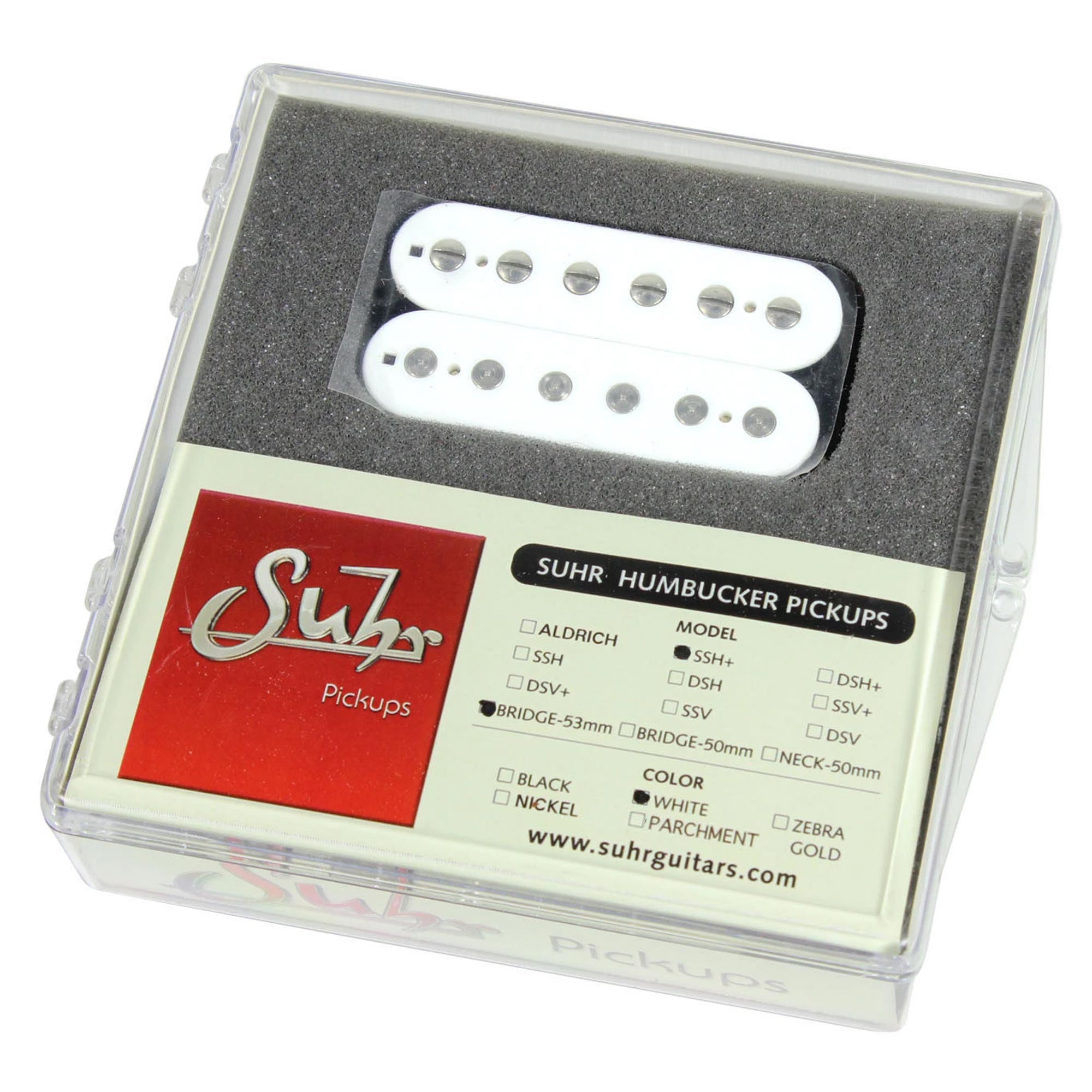 Suhr SSH+ Bridge Humbucker Pickup (White, 53mm) | The Music Zoo