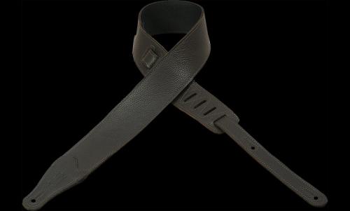 Levy's M26BL Garment Leather Guitar Strap Dark Brown