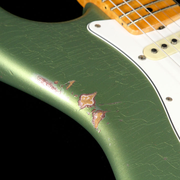 Fender Custom Shop LTD '64 Special Stratocaster Relic Electric Guitar Aged Sage Green Metallic Over Champagne Sparkle