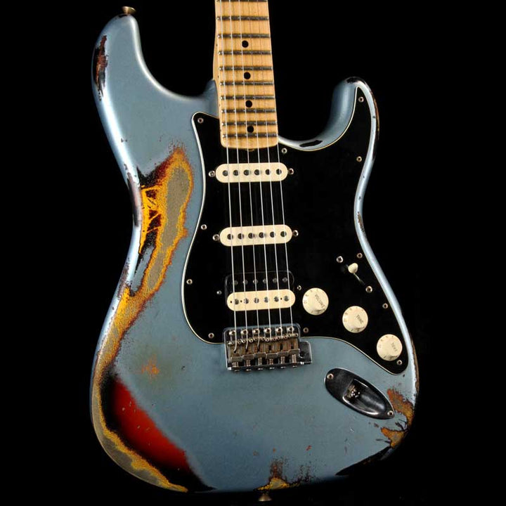 Fender Custom Shop Garage Mod 1969 Stratocaster Ice Blue Metallic over 3 Color Sunburst Heavy Relic