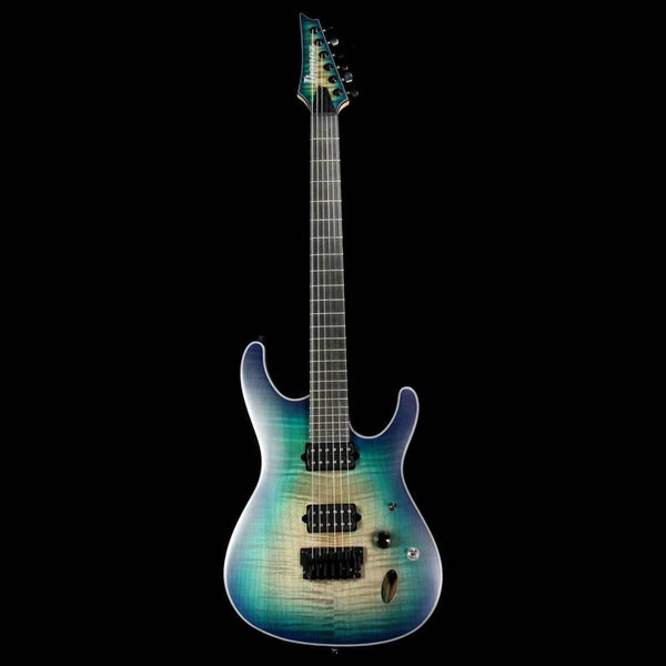 Ibanez S Series Iron Label SIX6FDFM Blue Space Burst | The Music Zoo