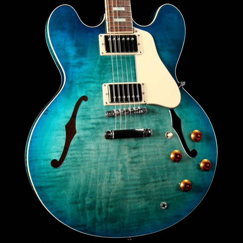 Gibson Memphis ES-335 Figured Aquamarine | The Music Zoo