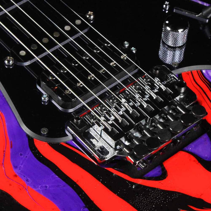 Vigier Excalibur Original HSS Floyd Rock Art Purple and Red Swirl