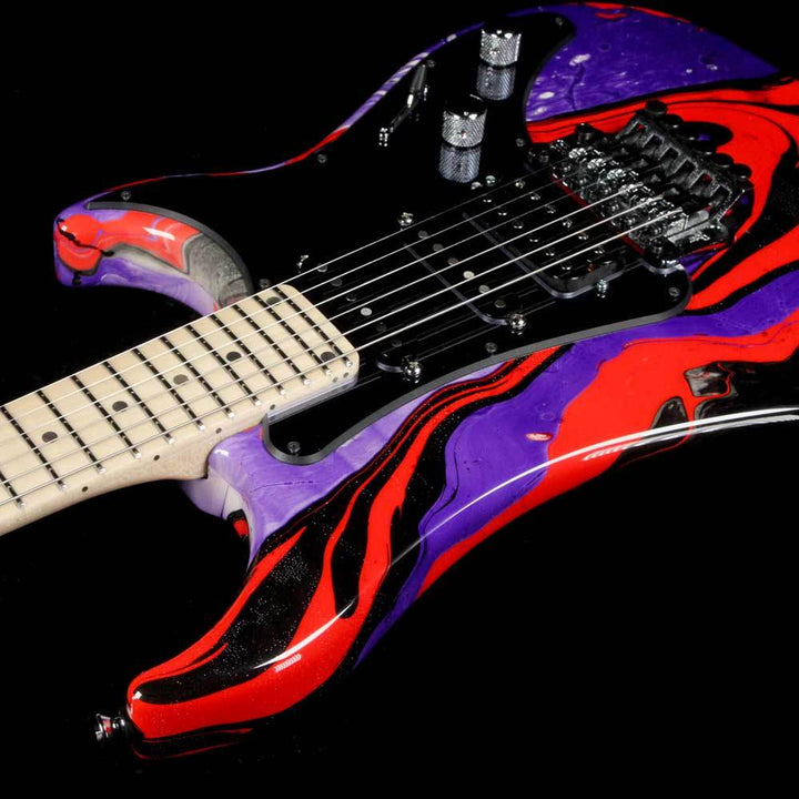 Vigier Excalibur Original HSS Floyd Rock Art Purple and Red Swirl