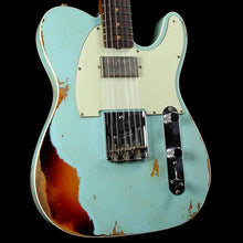 Fender Custom Shop Reverse Custom HS Telecaster Limited Edition Aged Daphne Blue over 3-Color Sunburst