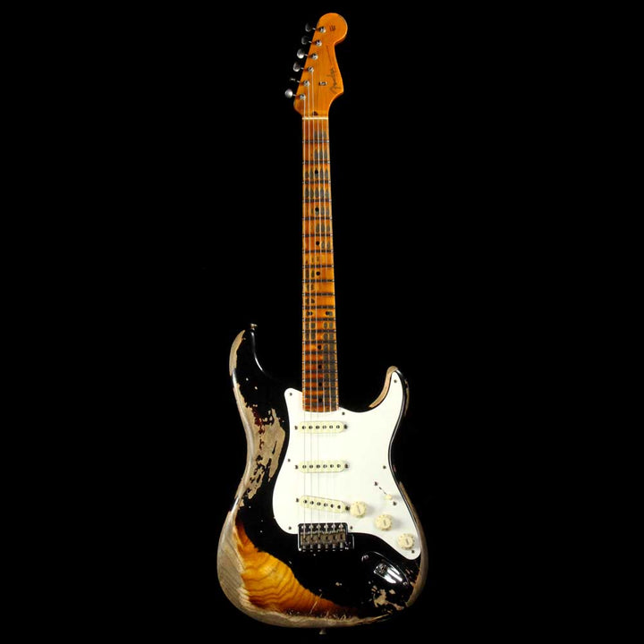 Fender Custom Shop 1957 Stratocaster Heavy Relic Black over 2 Color Sunburst 2018 NAMM