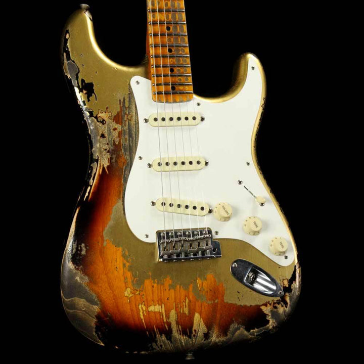 Fender Custom Shop '57 Stratocaster Heavy Relic HLE Gold over 2-Tone Sunburst Finish