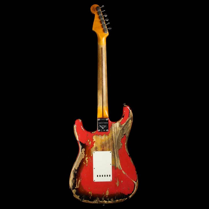 Fender Custom Shop '57 Stratocaster Heavy Relic Fiesta Red over 2-Tone Sunburst Finish