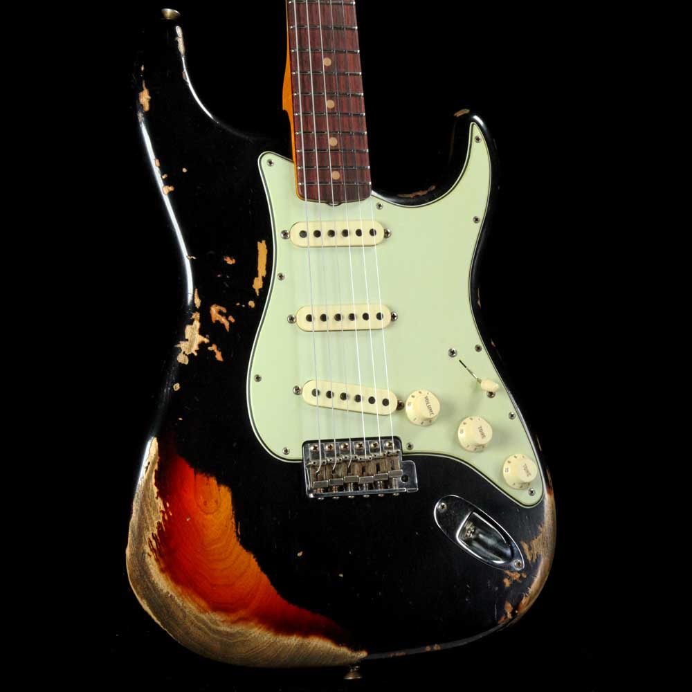 Fender Custom Shop '62 Stratocaster Heavy Relic Black Over 3-Tone
