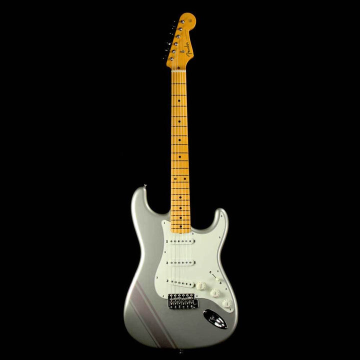 Fender FSR Made in Japan Traditional Series ‘50s Stratocaster Inca Silver with Shoreline Gold Racing Stripe