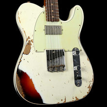 Fender Custom Shop Reverse Custom HS Telecaster Limited Edition Aged Olympic White over 3-Color Sunburst