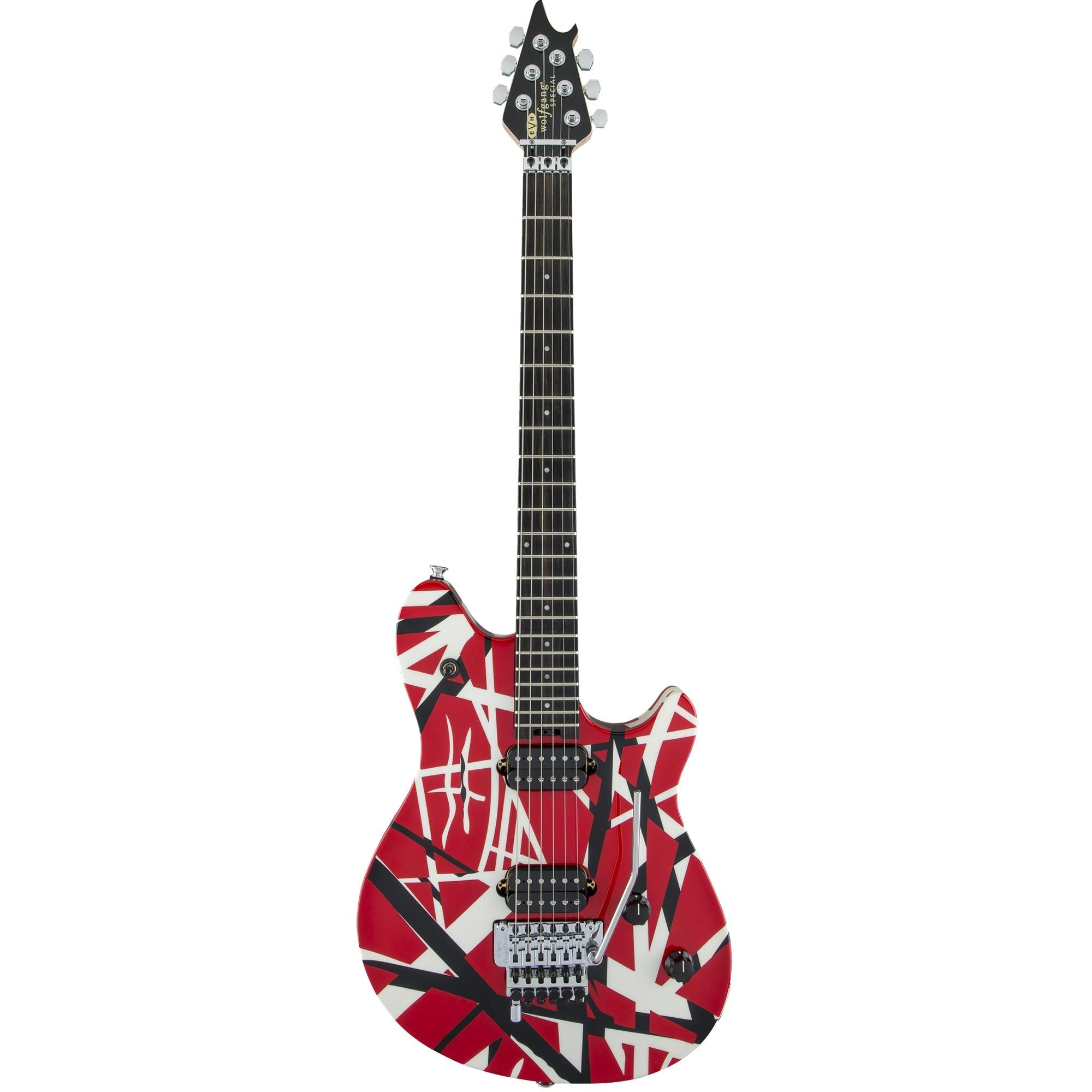 EVH Wolfgang Special Striped Red with Black and White