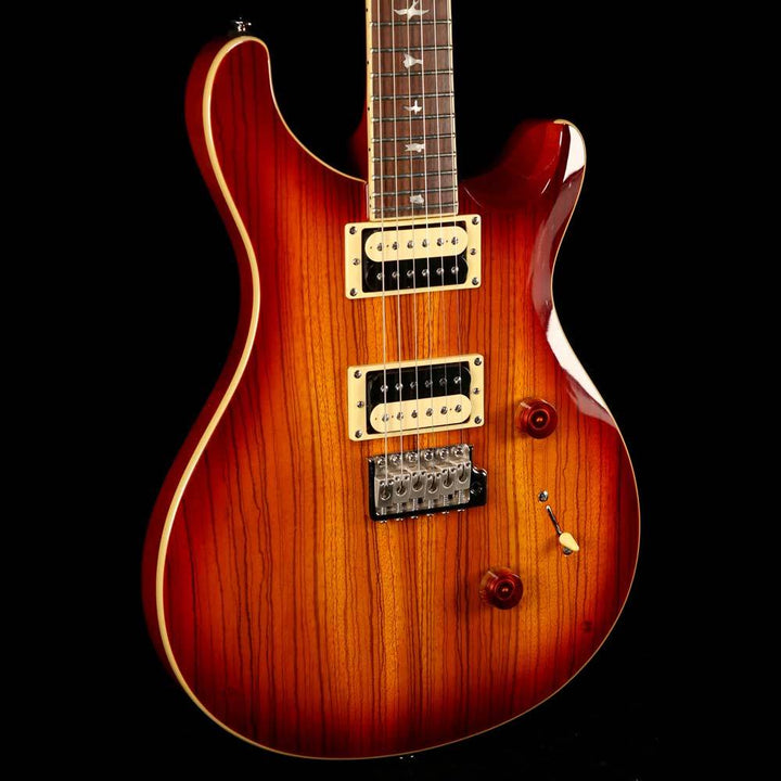 PRS SE Custom 24 Exotic Top Zebrawood Sunburst