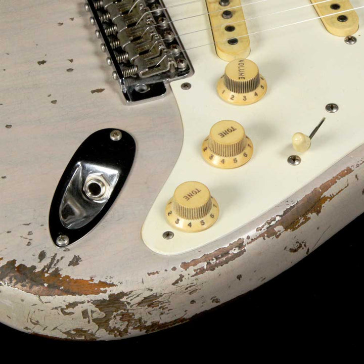 Fender Custom Shop '55 Stratocaster Roasted Ash Masterbuilt Jason Smith Ultimate Relic Dirty White Blonde