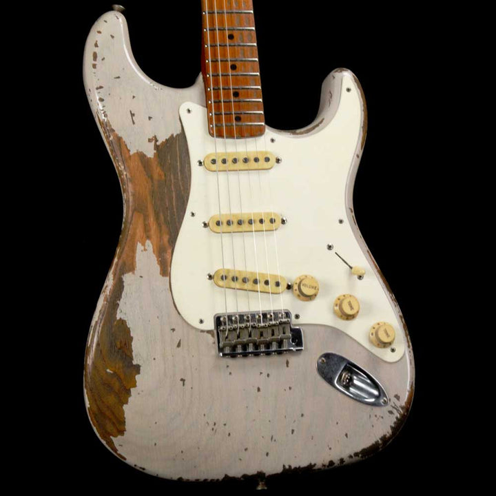 Fender Custom Shop '55 Stratocaster Roasted Ash Masterbuilt Jason Smith Ultimate Relic Dirty White Blonde