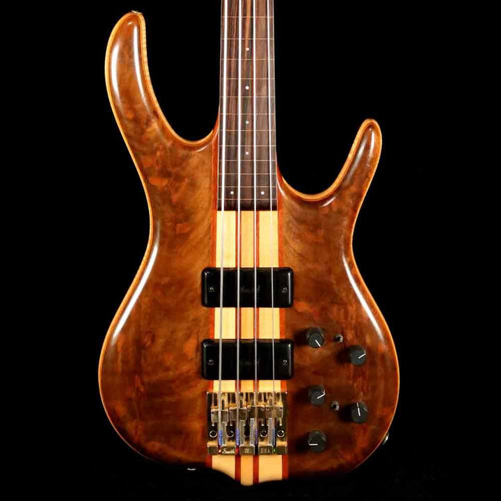 Ken Smith BSR-4EG Flame Walnut Fretless Bass Natural