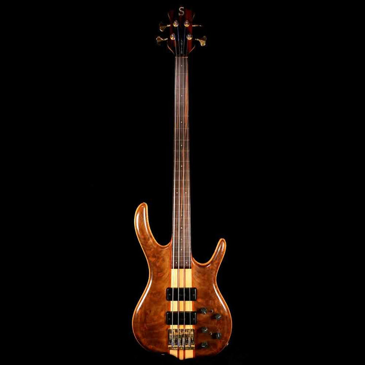 Ken Smith BSR-4EG Flame Walnut Fretless Bass Natural