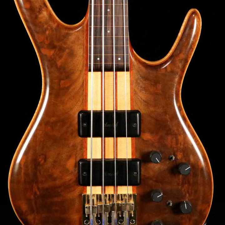 Ken Smith BSR-4EG Flame Walnut Fretless Bass Natural