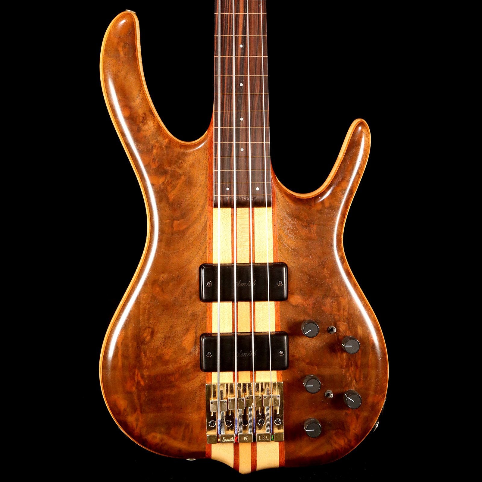 Ken Smith BSR-4EG Flame Walnut Fretless Bass Natural | The Music Zoo