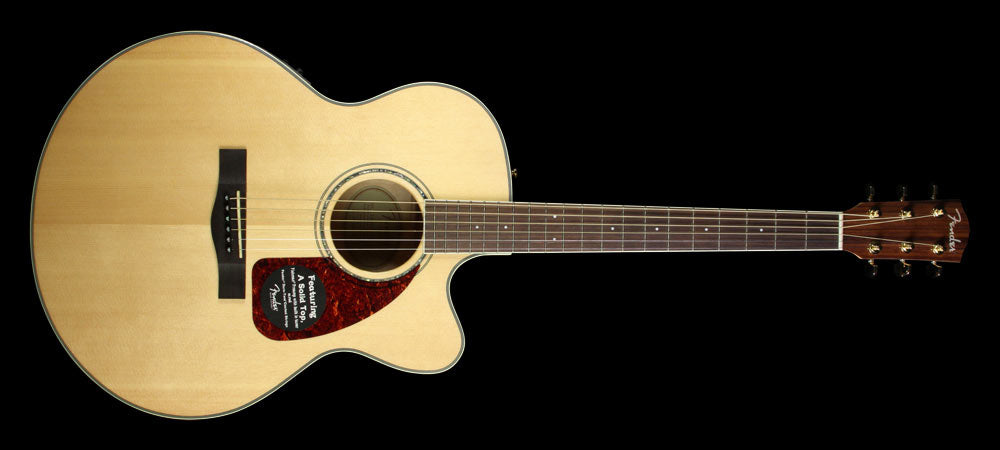 Used Fender CJ-290 SCE Jumbo Acoustic Guitar Natural | The Music Zoo