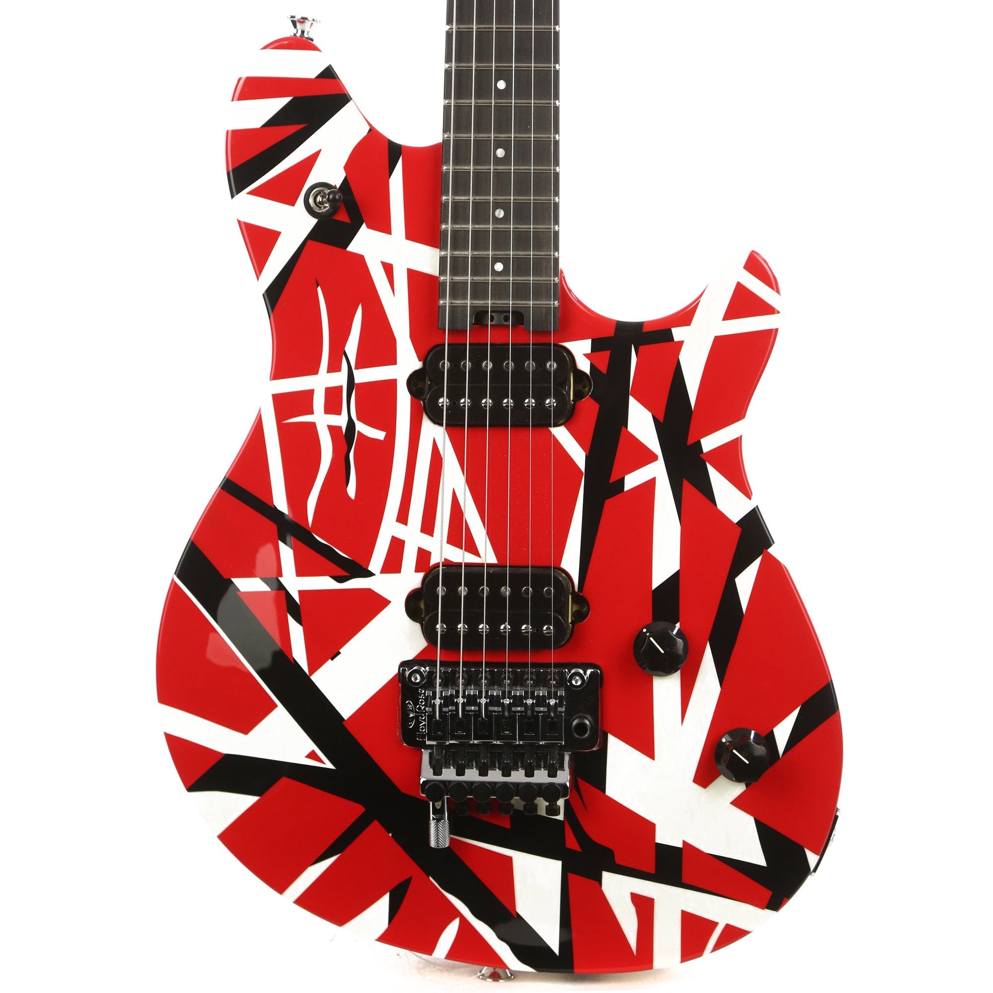 EVH Wolfgang Special Striped Red with Black and White