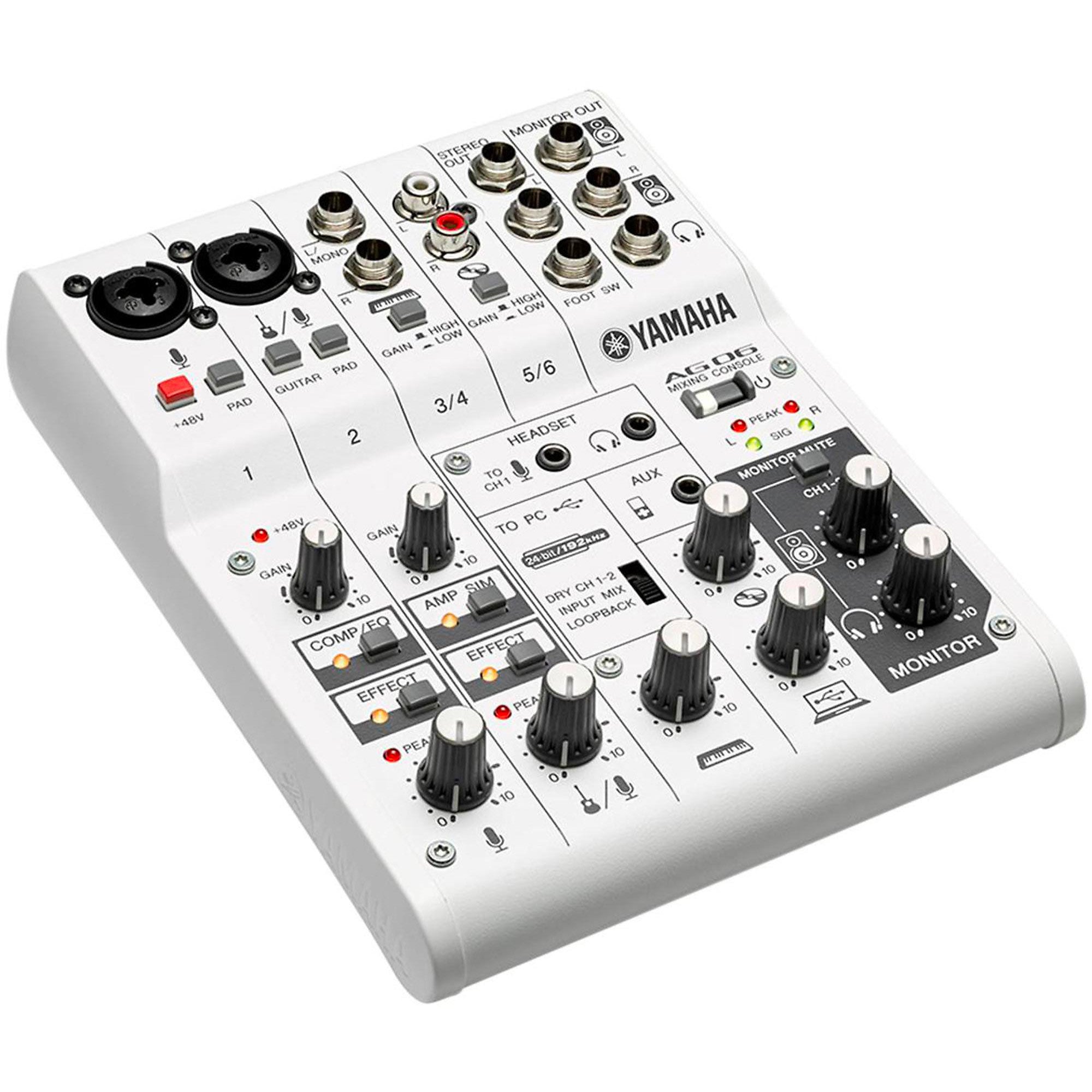 Yamaha AG Series AG06 6-Channel Mixer Open-Box | The Music Zoo