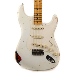 Fender Custom Shop 1958 Stratocaster Relic Aged Olympic White 