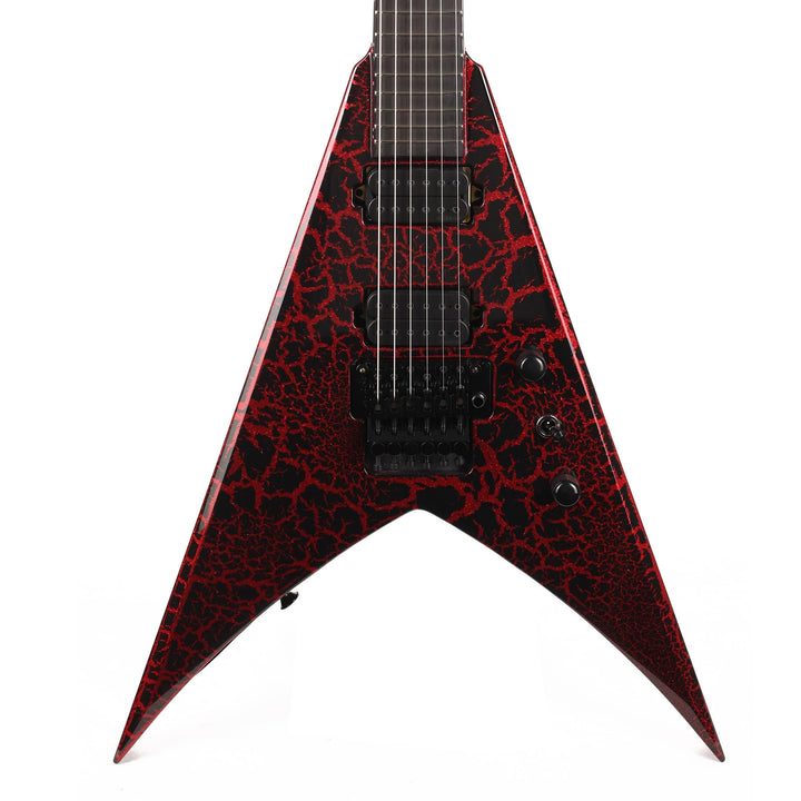 Jackson Custom Shop King V KV2H Black and Ferrari Red Crackle