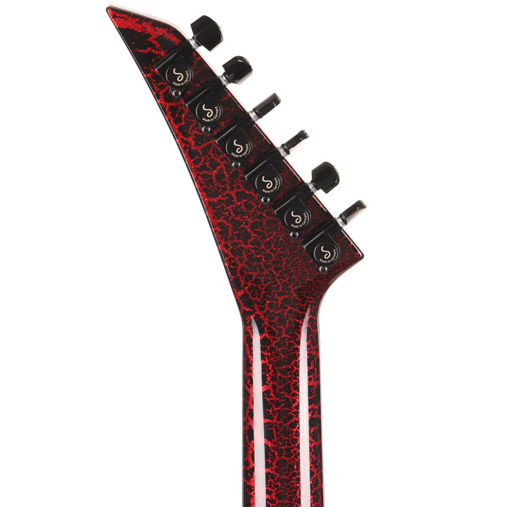 Jackson Custom Shop King V KV2H Black and Ferrari Red Crackle