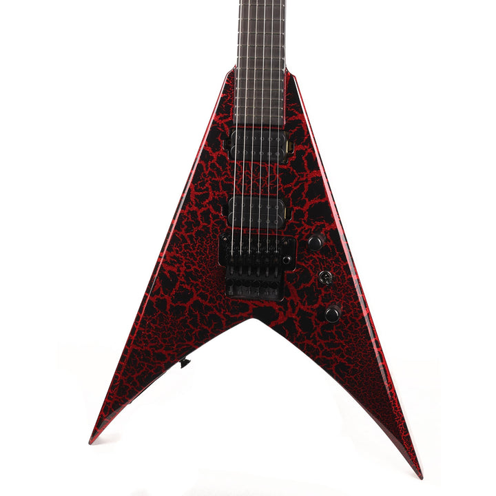 Jackson Custom Shop King V KV2H Black and Ferrari Red Crackle